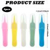 5 Pcs Nose Cleaning Tweezers, 5 Colors Baby Booger Picker with Round Head Effective Nose Picker Baby Ear Noses Navel Cleaner Clip for Babys Care view 2
