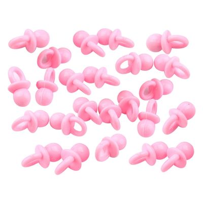 150 Pcs Small Acrylic Pacifiers Mini Baby Shower Pacifiers Cute Pacifier Charm Beads Baby Pacifier Table Scatter Gender Reveal Party Table Decorations Cream Pink