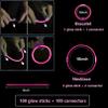 NUDALA 112 Pcs Pink Light Up Wand Glow Sticks Party Favors 100 Glowstick Necklaces Bracelets with Connectors 12 Fiber Optic Wand for Valentine's Day, Wedding,Nneon Party,July 4th, Halloween,Christmas view 2