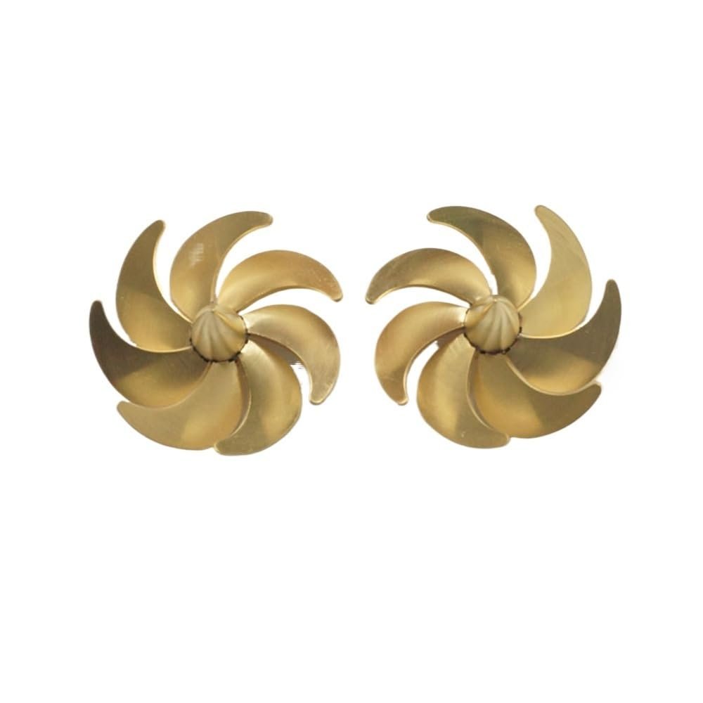 RC Boat Propeller Set, 55mm Copper 7-Blade with 4mm Shaft, Left & Right Hand Rotation, 2 Pieces