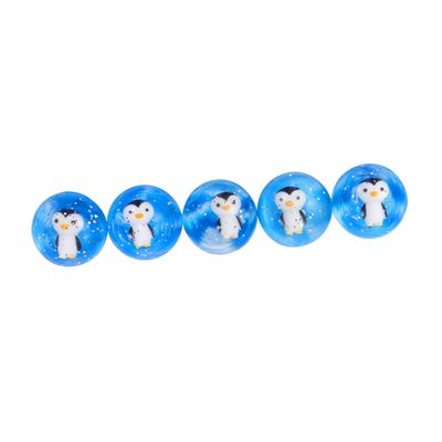 Hemoton 5pcs Adorable Penguin Bouncy Balls Soft Odorless Party Toy for Boys and Girls Educational Toys