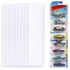 10 PCS Clear Display Case for Packaged Model Cars, Model Car Display Cases Wall Mount Holds Up to 100 Cars, Toy Car Storage Compatible with Packaged Cars, 16.7 x 4.4 Inch view 1