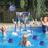 2-in-1 Pool Basketball Hoop & Ring Games with 4 Balls 12 Rings and Pump, Summer Water Outdoor Party Swimming Pool Toys Games for Kids Ages 4-8 8-12 Adult, Family Party Easter Birthday Games Toys view 4