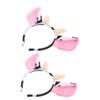 BESPORTBLE 2pcs Soft Plush Cow Ear Headband for Women Cow Girl Accessories Women Makeup Headband view 1