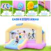 Easyair Large Bounce House for Big Kids, 14.8 x 14.5 FT Inflatable Bouncer Jumper Slide with 650W Blower, Basketball Hoop, Throw Ball Game, Ball Pits view 4