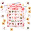 FTRZX Strawberry Bingo Cards, Food Daisy Party Bingo Cards for Adults, Bingo Games for Birthday Party Famliy Summer Party, 24 Players Party Activity Favor Decoration Supplies, 04 view 1
