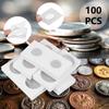 Aunifun Cardboard Coin Holders 100pcs 2" x 2" Paper Coin Flips for Coin Collection, Currency Holders for Coin Collection Supplies in 5 Sizes view 2