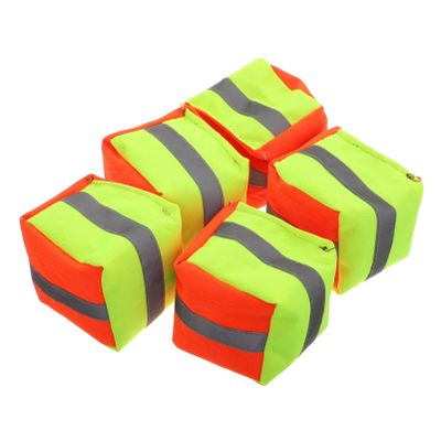 HANABASS 5pcs Reflective Canvas Bean Bags Heavyduty Rice Husk Filled Safe for Kids