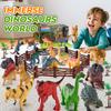 Kiddiworld Dinosaur Toys for Kids 3-5, 31PCS Realistic Plastic Dinosaur Figures with Stone&Tree&Fence in Storage Cage for Toddlers Ages 5-7, Dino Toys Gifts for 3 4 5 Year Old Boys Girls view 2