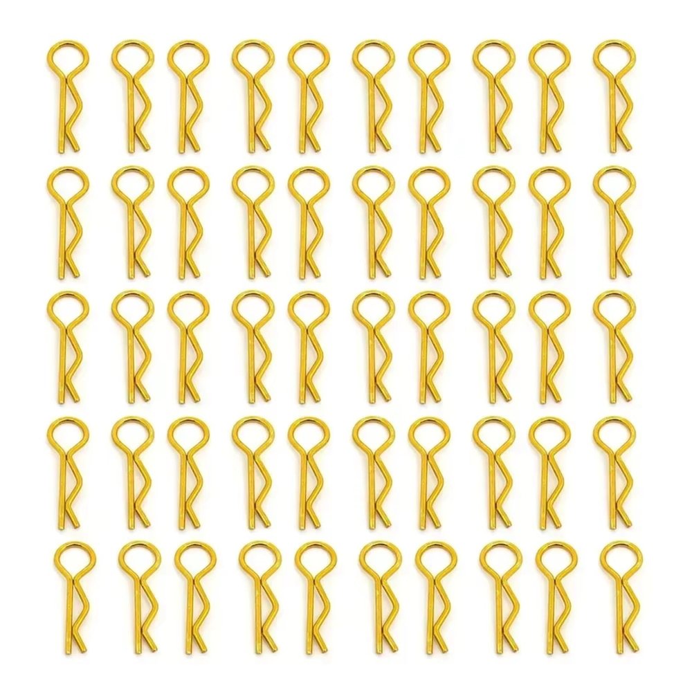 RC Car Parts for Crawler for Buggy Drift Model Car 1/10 Cars Shell Body Clips Pins Housing Latch R Buckles Fixed 50PCS RC Car Parts(Yellow)
