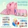 Mao Yeye Carrying Case Compatible with Little Tikes Story Dream Machine Books Starter Set, Portable Storage Bag for Story Books, Audio Play and Character with Handle and Shoulder Strap (Pink) view 2