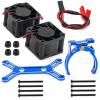 Metal Dual Cooling Fan 4985 1717 Motor Heat Sink for 1/5 Traxxas X-Maxx 6S 8S Arrma KRATON Outcast RC Car Upgrade Parts(Blue) view 1