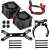 Metal Dual Cooling Fan 4985 1717 Motor Heat Sink for 1/5 Traxxas X-Maxx 6S 8S Arrma KRATON Outcast RC Car Upgrade Parts(Blue) view 2