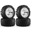 4pcs 1/8 Buggy Tires 156mm Wheel 17mm Hex for Losi LMT Arrma Kraton Traxxas Maxx E-Revo Kyosho USA-1 Monster Truck Upgrade Parts(Silver) view 1