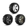 4pcs 1/8 Buggy Tires 156mm Wheel 17mm Hex for Losi LMT Arrma Kraton Traxxas Maxx E-Revo Kyosho USA-1 Monster Truck Upgrade Parts(Silver) view 2