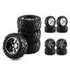 4pcs 1/8 Buggy Tires 156mm Wheel 17mm Hex for Losi LMT Arrma Kraton Traxxas Maxx E-Revo Kyosho USA-1 Monster Truck Upgrade Parts(Silver) view 3