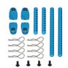 Metal Assembled Body Post Mounts Car Shell with R Clips Fixing Column Part Model for RC Tamiya TT02 TT-02 Upgrade Parts(Blue) view 1