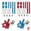 Metal Assembled Body Post Mounts Car Shell with R Clips Fixing Column Part Model for RC Tamiya TT02 TT-02 Upgrade Parts(Blue) view 2