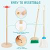 Kids Cleaning Set, Housekeeping Play Set Includes Broom Mop Duster Dustpan Brushes Rag and Organizing Stand, Cleaning Toys Gift for Toddlers Girls Boys Age 3-6, Solid Beech Wood (Blue) view 3
