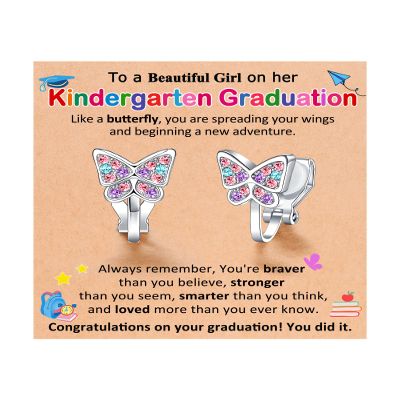Kidbbi Best Kinder Kindergarten Graduation Gifts for Girls Kids Earrings