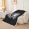 jejeloiu Boys Girls Sun and Moon Plush Blanket for Bed Sofa Couch Galaxy Sherpa Blanket Starry Sky Fleece Throw Blanket Kids Teens Bedroom Decor Baby 30"x40" view 3