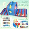 Mao Yeye Carrying Case Compatible with Little Tikes Story Dream Machine Books Starter Set, Portable Storage Bag for Story Books, Audio Play and Character with Handle and Shoulder Strap (Blue) view 2