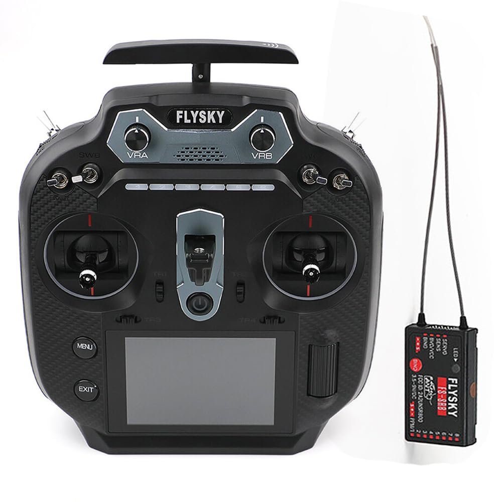 Flysky FS-ST16 2.4GHz 16CH ANT Protocol EdgeTX Radio Controller 3.5 inch IPS High-Brightness Display with FS-SR8 Receiver for FPV Drone RC Airplane Car Boat