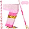 PCFING 20 Inch Number 7 Piata Pink Gold with 30 Inch Piata Stick Blindfold Confetti for Boys Girls Adults Birthday Party Decorations, Anniversary Celebration, Fiesta view 1