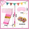 PCFING 20 Inch Number 7 Piata Pink Gold with 30 Inch Piata Stick Blindfold Confetti for Boys Girls Adults Birthday Party Decorations, Anniversary Celebration, Fiesta view 2