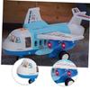 Abaodam 1Set Multifunctional Airplane Model Toy with Lighting and Music Effects Educational Intelligence Toy for Toddlers Simulating Passenger Plane Inertia and Transport Play view 2
