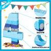 PCFING 20 Inch Number 4 Piata Blue Silver with 30 Inch Piata Stick Blindfold Confetti for Boys Girls Adults Birthday Party Decorations, Anniversary Celebration, Fiesta view 3