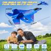ANTSIR F22 RC Airplane Easy to Fly - 2.4GHz Remote Control Fighter Jet with Gyro Stabilizer & LED Lights, 2 Batteries Foam RC Glider for Kids Boys Adults Beginners (Blue) view 4
