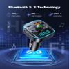 [2PCS ] RIWUSI Bluetooth Car Adapter FM Transmitter for Car -BC47 Black+BC61 Sliver view 3