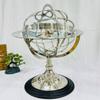 Antique Vintage Zodiac Armillary Brass Sphere Globe Wooden base Pirate's Antique Ship Nautical Sphere Globe (Silver 18 inch) view 2
