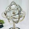 Antique Vintage Zodiac Armillary Brass Sphere Globe Wooden base Pirate's Antique Ship Nautical Sphere Globe (Silver 18 inch) view 3