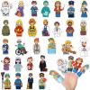 28 Pcs Community Helpers Finger Puppets Pretend Toys, People Finger Puppets Professions Multicultural Career Toy Soft Velvet Community Helper Pretend Doll for School Class Prizes Birthday Gift view 1