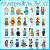 28 Pcs Community Helpers Finger Puppets Pretend Toys, People Finger Puppets Professions Multicultural Career Toy Soft Velvet Community Helper Pretend Doll for School Class Prizes Birthday Gift view 4