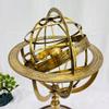 Antique Vintage Zodiac Armillary Brass Sphere Globe Wooden base Pirate's Antique Ship Nautical Sphere Globe (Antique 18 inch) view 2