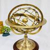 Antique Vintage Zodiac Armillary Brass Sphere Globe Wooden base Pirate's Antique Ship Nautical Sphere Globe (Antique 18 inch) view 3