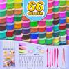 ESSENSON Air Dry Clay Kit, 66 Colors Modeling Magic Clay DIY Jewelry Making, Crafts School Projects, Ideal Party Favors Craft Gift for Kids view 2