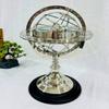 Antique Vintage Zodiac Armillary Brass Sphere Globe Wooden base Pirate's Antique Ship Nautical Sphere Globe (Silver 15 inch) view 3