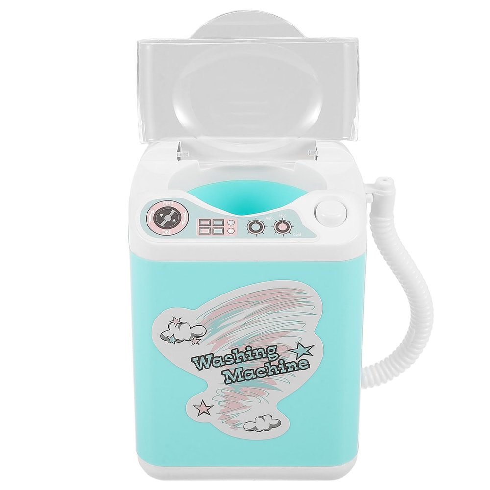 JOINPAYA Mini Household Electric Toy Washing Machine for Makeup Puff Brush Cleaning Realistic Design Safe Materials for Boys and Girls Playtime Family Interaction