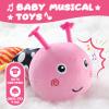 AWOTOY Baby Toys 0-6-12 Months,Musical Caterpillar Stuffed Animals Activity Infant Toys with Crinkle,Rattles,Mirror&Pull String,Muti-Sensory Toys Gifts for Newborn Tummy Time,Pink,Knot prolegs view 2