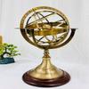 Antique Vintage Zodiac Armillary Brass Sphere Globe Wooden base Pirate's Antique Ship Nautical Sphere Globe (Antique 15 inch) view 1