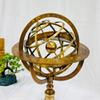 Antique Vintage Zodiac Armillary Brass Sphere Globe Wooden base Pirate's Antique Ship Nautical Sphere Globe (Antique 15 inch) view 3