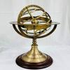 Antique Vintage Zodiac Armillary Brass Sphere Globe Wooden base Pirate's Antique Ship Nautical Sphere Globe (Antique 15 inch) view 4