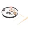 FELTECHELECTR Zen Sand Table Decor Japanese Style Sandbox Ornament Set for Meditation Relaxation for Home Office Tea Table Yoga Studio Mindfulness Serenity view 1