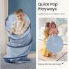 Tiny Land Kids Play Tunnel Tent for Toddlers, 69" x 18" Foldable Crawl Toys for Baby, Indoor & Outdoor Pop Up Dog Tunnel with Breathable Mesh (Blue) view 2