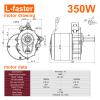 10 Inch Wheel 24V 500W 700W Dual Drive Motor Kit Solid Tire for Trolley Bike (With RC joystick, 350W-120RPM6kph) view 4