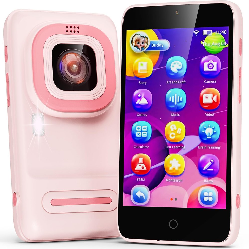 Kids Smart Phone - Ashfly 3.97" Touchscreen Cell Phone - Educational STEM Toys with 210+ Learning Games and 190+ Drawing - Birthday for Boys Girls Age 3 4 5 6 7 8 9 10+ Year Old